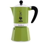 Bialetti rainbow cafetera italiana espresso, 6tazas, aluminio, verde,