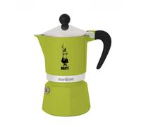 Bialetti rainbow cafetera italiana espresso, 6tazas, aluminio, verde,
