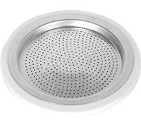 Bialetti Ricambi, Includes 1 Gasket and 1 Plate, Compatible with Moka express 6 cups, Moka Induction, Orzo Express and Brikka