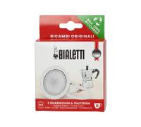 Bialetti Ricambi, Includes 3 Gaskets and 1 Plate, Compatible with Moka Express, Fiammetta, Break, Happy, Dama, Moka Timer and Rainbow (6 Cups), BIA640308
