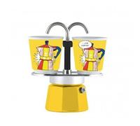 Bialetti Set Mini Express Lichtenstein Cafeteras 2 Tazas Con 2 Vasitos