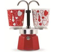 Bialetti Set Mini Express Moka con 2 tazas corazón 90 ml