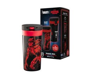 Bialetti Taza de viaje térmica Stranger Things, 380 ml - brilla en la oscuridad, mantiene la temperatura, no apta para lavavajillas