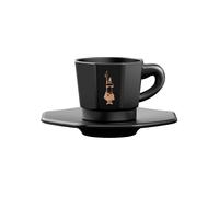 Bialetti tazas octogonales, porcelana, negro-oro rosa, 75 unidades