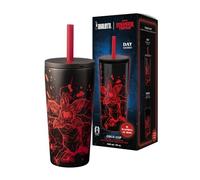 Bialetti Vaso térmico Stranger Things, 900 ml - tapa con pajita, brilla en la oscuridad, mantiene la temperatura, no apto para lavavajillas