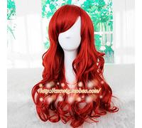 Biamoxer Nueva Peluca Roja Oscura De La Sirenita Peluca Ondulada Del Cuerpo Cosplay Princesa Ariel Peluca Juego De Rol Disfraz Pelo