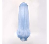Biamoxer Ram Rem Wigs Re: La vida en un mundo diferente de cero Peluca de cosplay Rosa Azul 80cm Pelo sintético largo y recto para adultos PL-6902