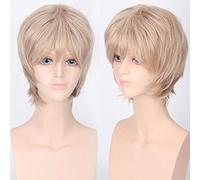 Biamoxer Short Universal Peluca Para Hombres Mujeres Negro Marrón Naruto One Piece Fairy Tail Bleach Yato Halloween Chris Cosplay Pelucas Talla única 20