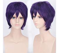 Biamoxer Short Universal Peluca Para Hombres Mujeres Negro Marrón Naruto One Piece Fairy Tail Bleach Yato Halloween Chris Cosplay Pelucas Talla única 8
