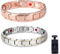 Bian-cat Copper Pulse Prostate Wellness Band, Magnetic Copper Wristband - Magnetic Copper Prostate Bracelet Improves Blood Circulation,Magnetic Copper Magnetic Band for Men (Set 2)