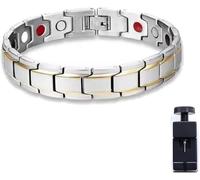 Bian-cat Copper Pulse Prostate Wellness Band, Magnetic Copper Wristband - Magnetic Copper Prostate Bracelet Improves Blood Circulation,Magnetic Copper Magnetic Band for Men (Silver Gold)