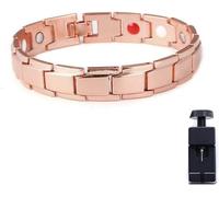 Bian-cat Copper Pulse Prostate Wellness Band, Magnetic Copper Wristband - Magnetic Copper Prostate Bracelet Improves Blood Circulation,Magnetic Copper Magnetic Band for Men (Rose Gold)