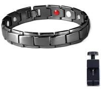 Bian-cat Copper Pulse Prostate Wellness Band, Magnetic Copper Wristband - Magnetic Copper Prostate Bracelet Improves Blood Circulation,Magnetic Copper Magnetic Band for Men (Black)