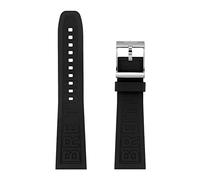 BIANBHUO Correa de reloj de goma de 22 mm y 24 mm para correas de reloj Breitling para AVENGER NAVITIMER WORLD Correa de reloj suave impermeable de goma con hebilla BLACK DIVER PRO Correa de goma