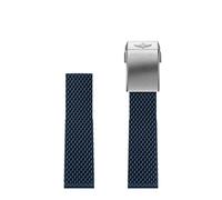 BIANBHUO Correa de reloj de goma de 22 mm y 24 mm para correas de reloj Breitling para AVENGER NAVITIMER WORLD Correa de reloj suave impermeable de goma con hebilla BLACK DIVER PRO Correa de goma