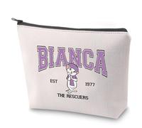 Bianca - Bolsa de cosméticos con cremallera, bolsa de maquillaje con cremallera, bolsa de aseo Miss Bianca, regalo de la sociedad de rescate, Bianca, No