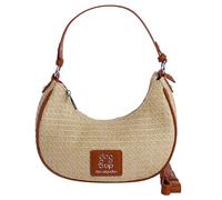 Bianca - Bolso Bandolera Mujer - Bolso Hombro - Bolso Playa Rafia con Cremallera - Bolso de Verano Elegante