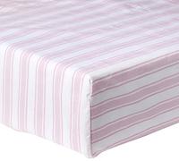 Bianca Cuadros y Rayas Ajustable, Algodón, Rosa, sábana Bajera, 1 pieza, Individual