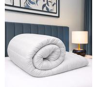 Bianca Fine Linens - Edredón de algodón 100% a Rayas, 13,5 TOG, tamaño Super King, Color Blanco