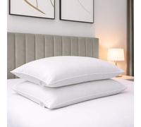 Bianca Fine Linens - Par de Almohadas de Microfibra Supersuave, Color Blanco