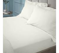 Bianca Fine Linens - Sábana Bajera Ajustable (180 Hilos, 34 cm de Profundidad, algodón Egipcio), Color Crema