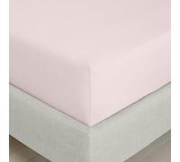 Bianca Fine Linens - Sábana Bajera Ajustable de percal de algodón de 200 Hilos, 32 cm de Profundidad, Color Rosa