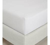 Bianca Fine Linens - Sábana Bajera Ajustable de percal de algodón de 200 Hilos, tamaño Super King, 32 cm de Profundidad, Color Gris