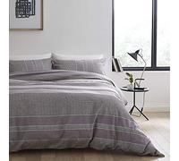 Bianca Hugo Weave - Juego de Funda de edredón tamaño King, Color Gris