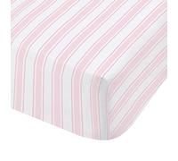 Bianca - Juego de Funda nórdica, para Cama Individual, diseño de Cuadros y Rayas, Color Rosa, algodón, Rosa, sábana Bajera Doble