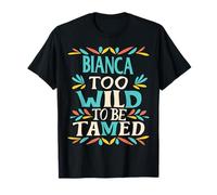 Bianca Name Cute Retro Girls Wildflower Bianca Name Camiseta
