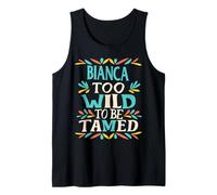 Bianca Name Cute Retro Girls Wildflower Bianca Name Camiseta sin Mangas