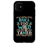 Bianca Name Cute Retro Girls Wildflower Bianca Name Carcasa para iPhone 11