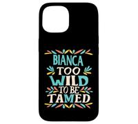 Bianca Name Cute Retro Girls Wildflower Bianca Name Carcasa para iPhone 15