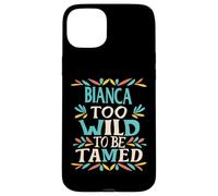 Bianca Name Cute Retro Girls Wildflower Bianca Name Carcasa para iPhone 15 Plus