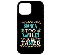 Bianca Name Cute Retro Girls Wildflower Bianca Name Carcasa para iPhone 16 Pro MAX