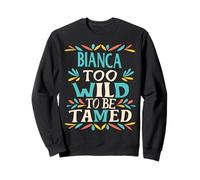 Bianca Name Cute Retro Girls Wildflower Bianca Name Sudadera