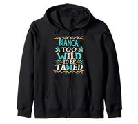 Bianca Name Cute Retro Girls Wildflower Bianca Name Sudadera con Capucha