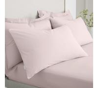 Bianca Par de Fundas de Almohada estándar de percal de algodón de 200 Hilos, Color Rubor