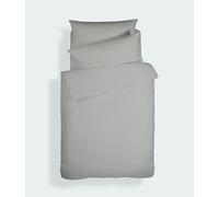 Bianca Plain Dyed Cotton Percale Dark Grey 200 TC Duvet Set 160 x 220 cm - 50 x 80 cm
