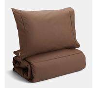 Bianca Plain Dyed Deep Taupe Juego Sábanas Cama de 105 cm 100% Algodón Percale