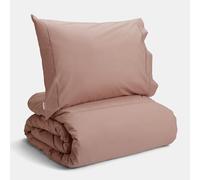 Bianca Plain Dyed Rose Tan Juego Sábanas Cama de 90 cm 100% Algodón Percale