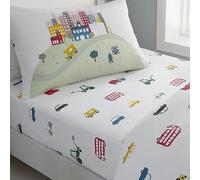 Bianca Transport Pure - Sábana Bajera Ajustable para Cama Doble, Color Blanco