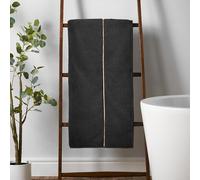Bianca Zero Twist - Toalla de Mano de algodón Satinado, 50 x 90 cm, Color Negro