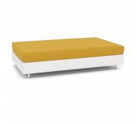 BIANCALUNA - Colcha elástica Living Genius Color Liso Antimanchas - Sofá Cama Individual de 90 a 200 cm Made in Italy - Mostaza