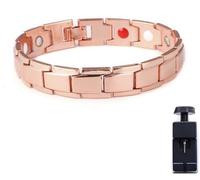 Biancat - Banda de bienestar para la próstata, banda magnética de cobre para próstata, banda magnética de cobre, pulsera cuántica simple y moderna (oro rosa)