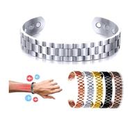 Biancat ProstaPower - Banda magnética de cobre para próstata, longitud ajustable, pulsera magnética de cobre para próstata, mejora la circulación sanguínea (plata)