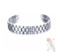 Biancat ProstaPower Magnetic Copper Band,AEX-ZR Magnetic Copper Prostate Band - Oveall-go Magnetic CopperProstate Band,2024 New Adjustable Copper Magnetic Bracelet,Men's Fashion Bracelets (Sliver)