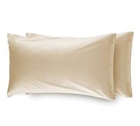 Biancheria Web - Par de Fundas de Almohada de Franela Suave con Botones Laterales, 52 x 82 cm, Color Liso