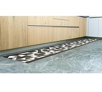 BIANCHERIAWEB Alfombra Antideslizante para Cocina, diseño de Tela Jacquard Origami Barro 57x180