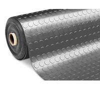 BIANCHERIAWEB Alfombra con revestimiento de suelo engomado de PVC con burbujas, gris oscuro con relieve, 100 x 200 cm, color gris oscuro